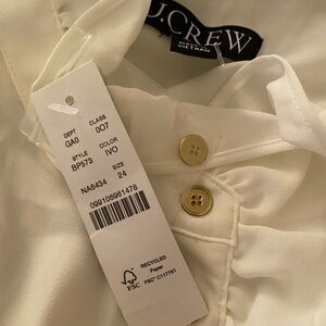 JCrew blouse with ruffle detain